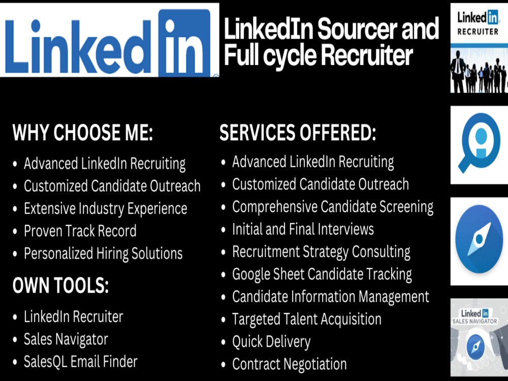 Full-Cycle Recruitment Specialist and LinkedIn Sourcing Expert | Upwork