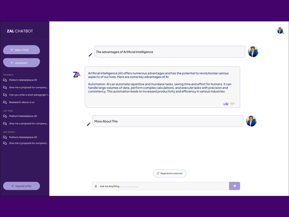 A Custom AI Chatbot trained on your documents | Upwork