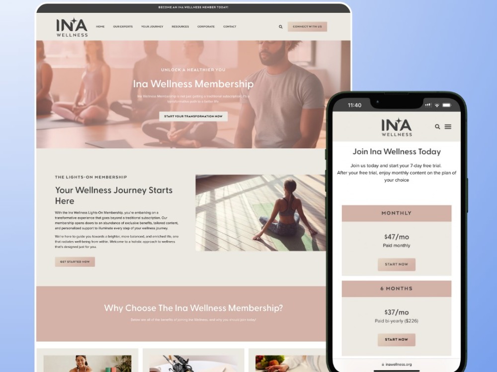 A Custom Landing Page for your Wellness Business | Upwork