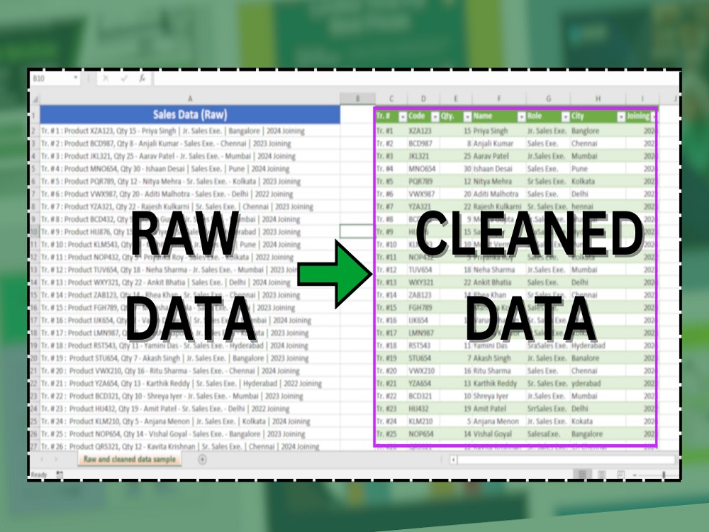 A decent data entry & data cleaning pdf conversion to excel, word