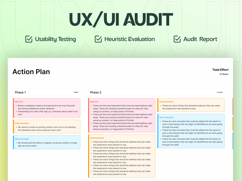 Comprehensive UX/UI Audit for Enhanced User Experience | Upwork
