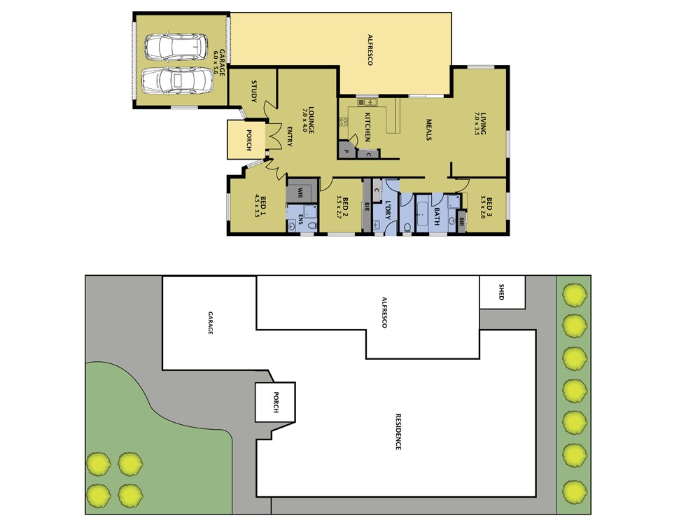 Real-estate floor plan by adobe illustrator | Upwork