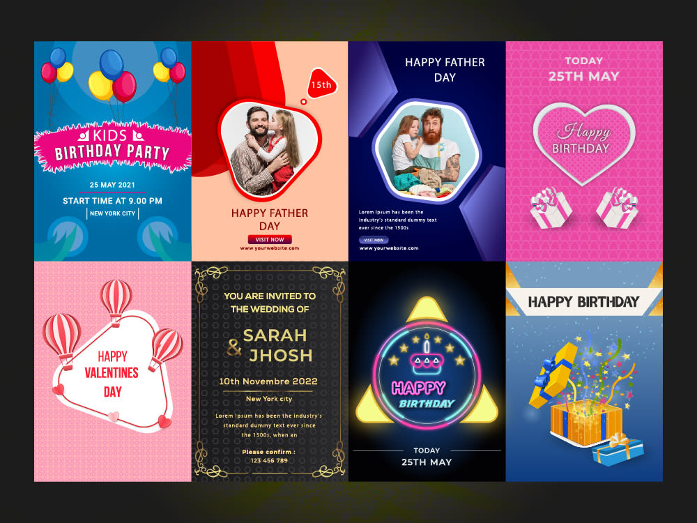A custom greeting card or invitation card design | Upwork