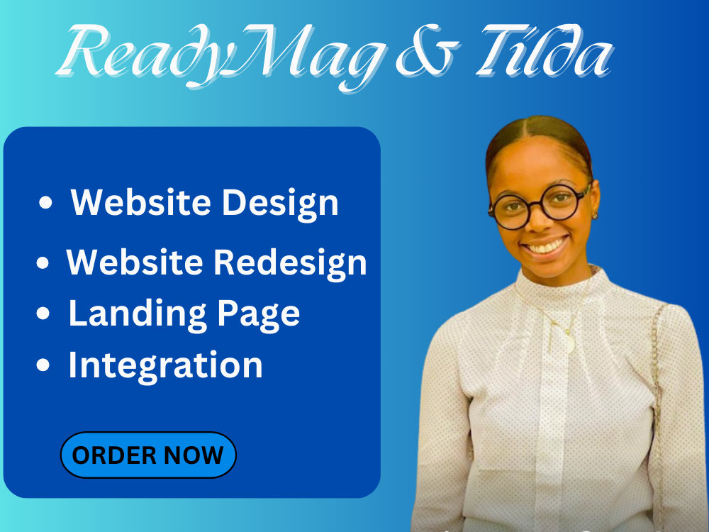 User-friendly Readymag or Tilda website, landing page, or web redesign ...