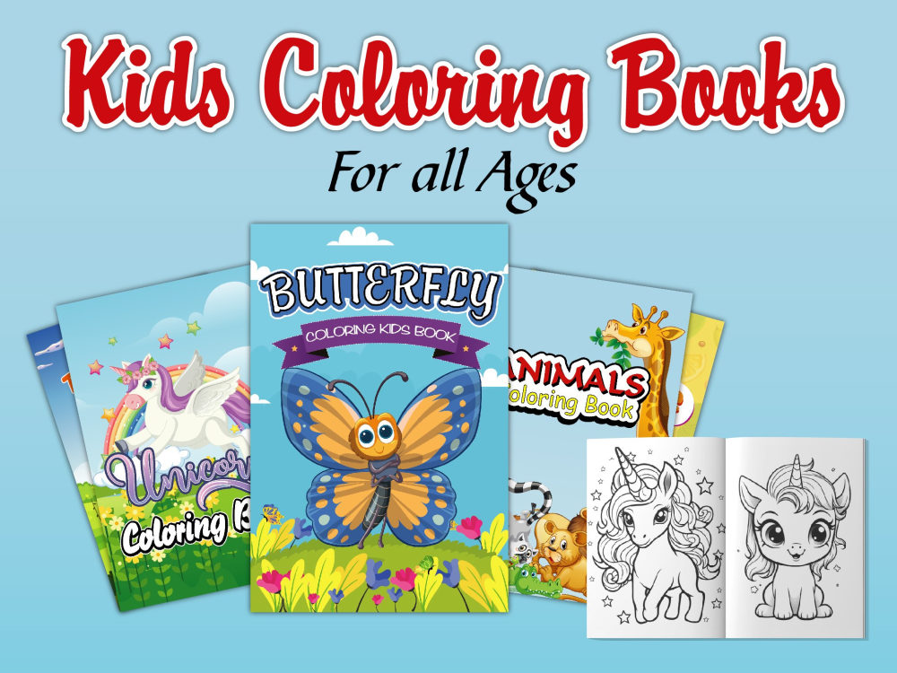 Kids coloring book designed with Adobe Illustator Upwork