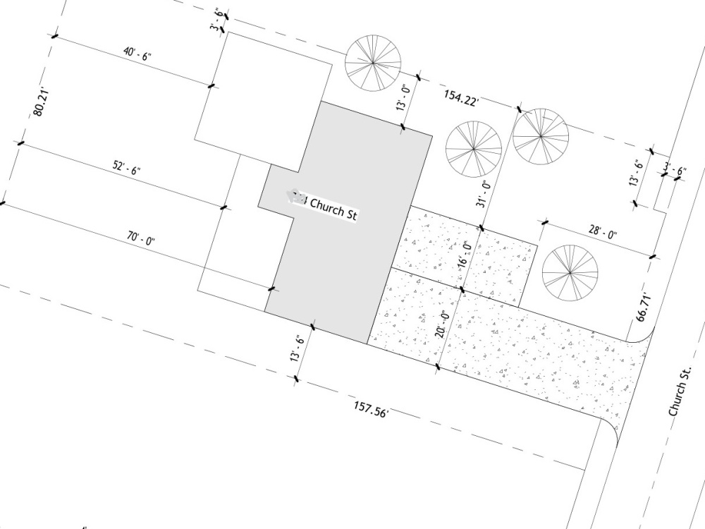 A CAD property site plan for permit | Upwork