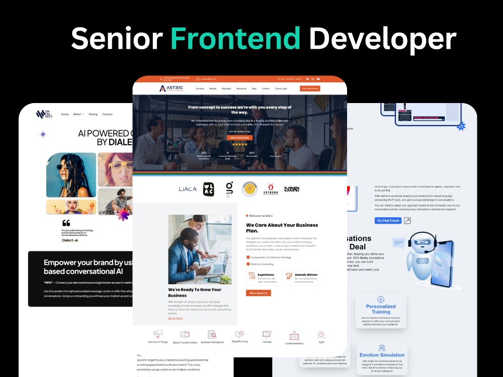 Front-End Website Development | Front-End Developer | Customized Design ...