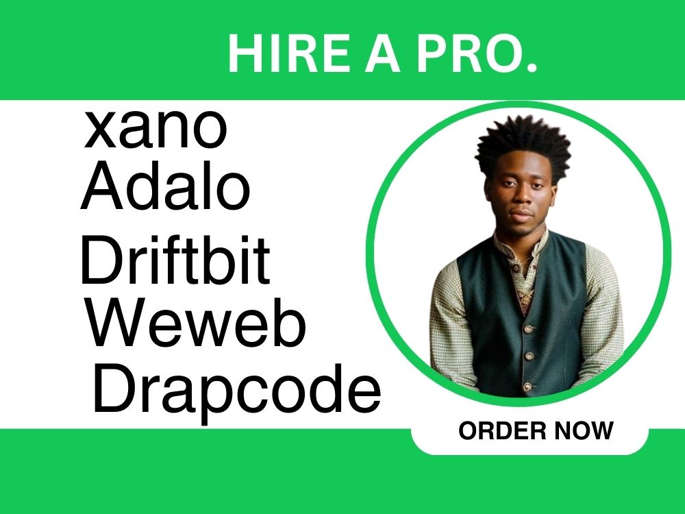 No code webapp with adalo, weweb, drapcode, xano and draftbit | Upwork
