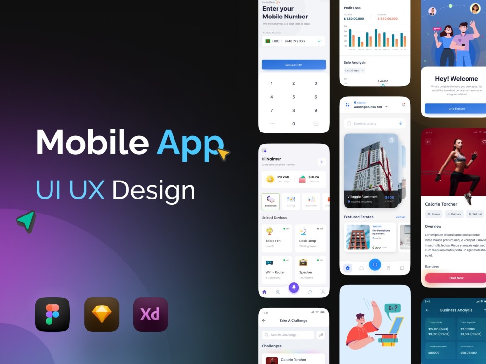 Stunning Mobile App UI UX Design in Figma | Upwork