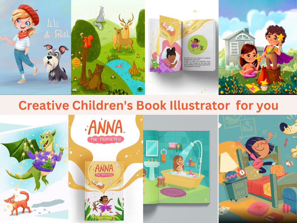 Amazing cartoon illustrations for your children's book | Upwork