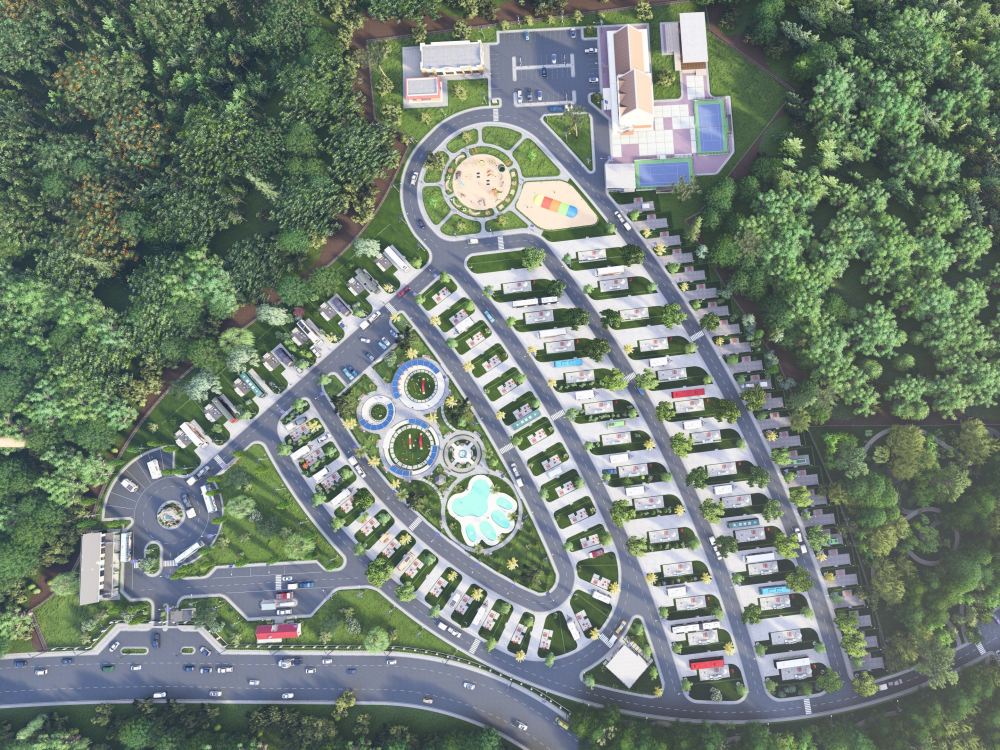 A 3D animation of your largescale project, masterplans, parks, estates ...