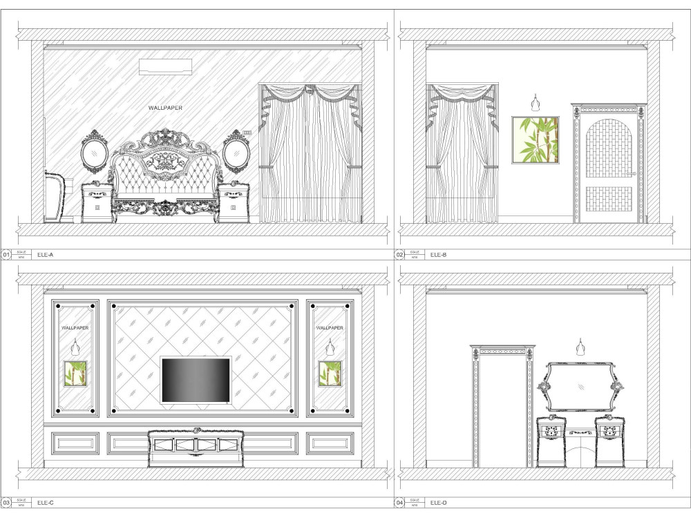 Interior Elevations and Layout Plans of Residencial and Commercial ...