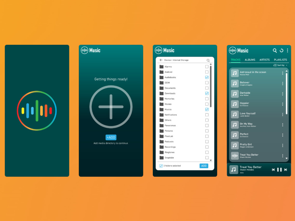 Modern Music App UI Design Upwork