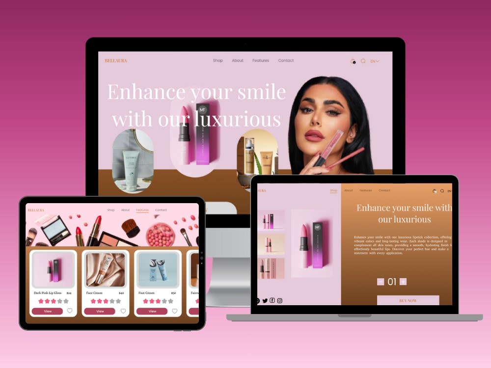 A Clickable Website UI/UX Design with Figma Prototypes | Website ...