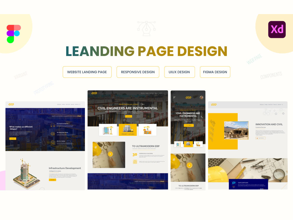 UI/UX designs for websites and landing pages in Figma or Adobe Xd | Upwork