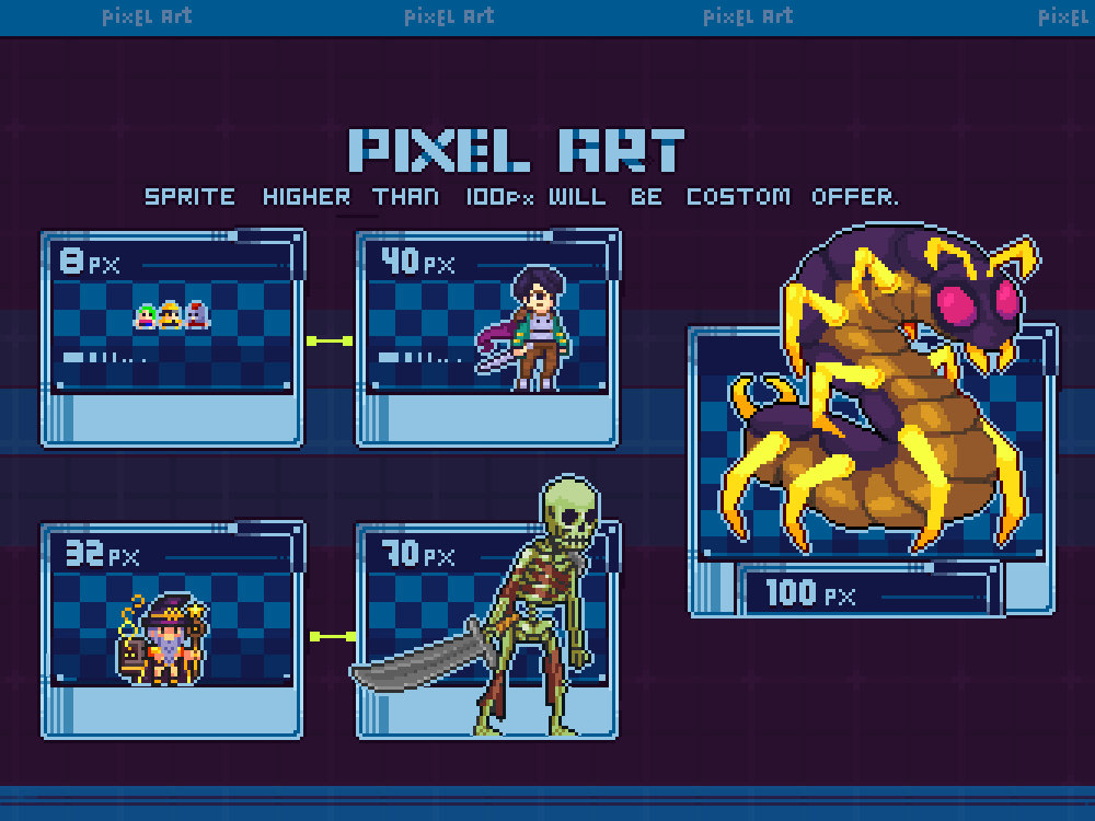 Pixel Designs A pixel art sprites and animation for your games | Upwork