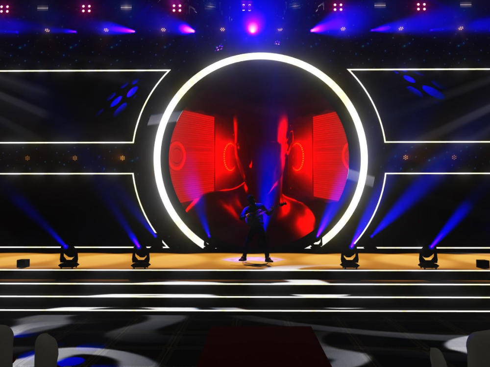 3D event stage design, time code for events projects Upwork