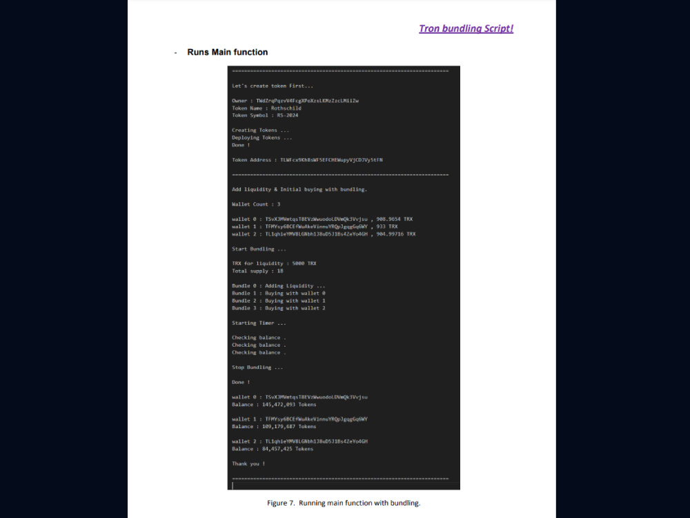 A tron bundle script with launchpad dapp | Upwork