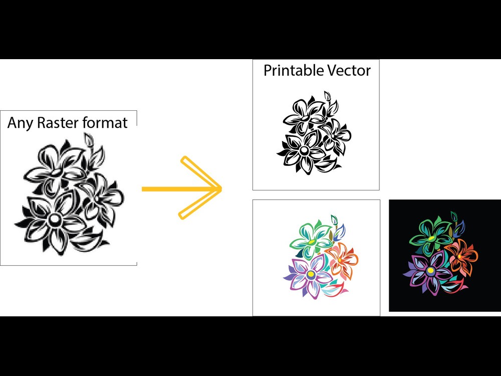 High quality, editable and printable vector graphic from raster image ...