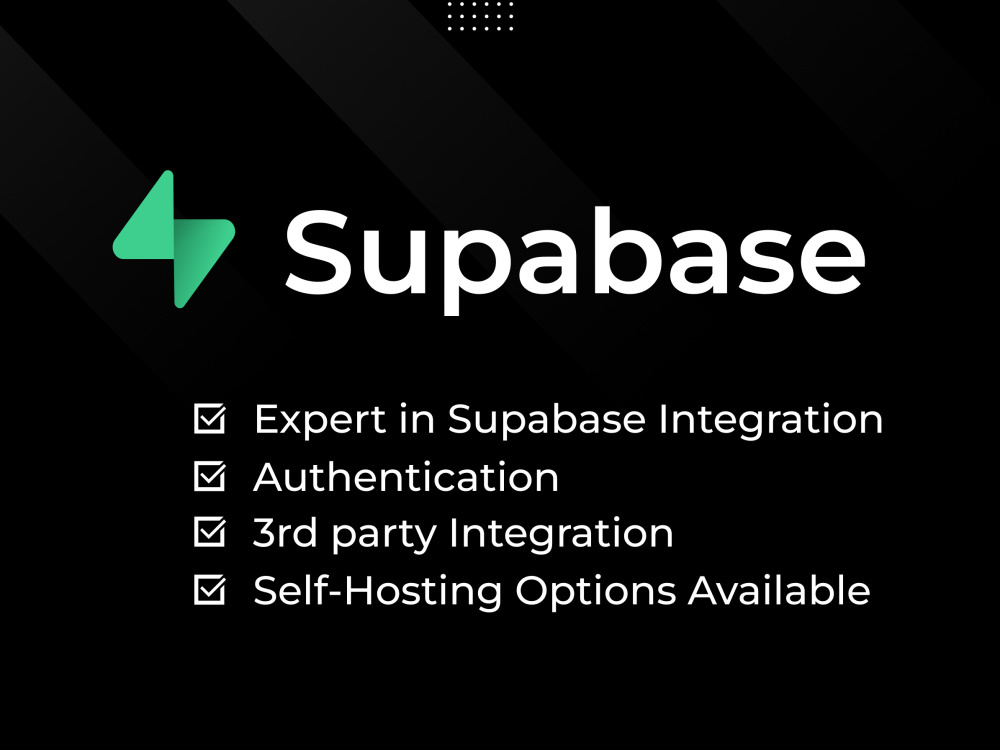 Supabase backend built and integrated for your web or mobile apps | Upwork