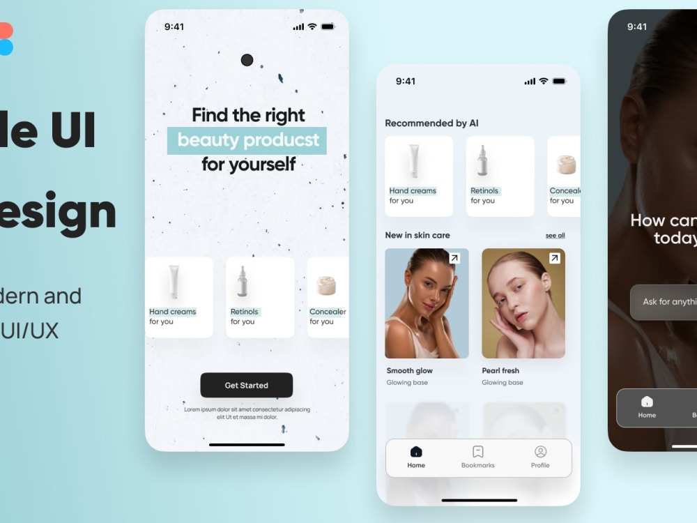 Mobile app design UI, app design ui ux and prototype design in figma ...