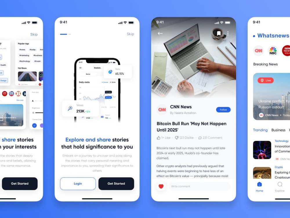 Mobile app design UI, app design ui ux and prototype design in figma ...