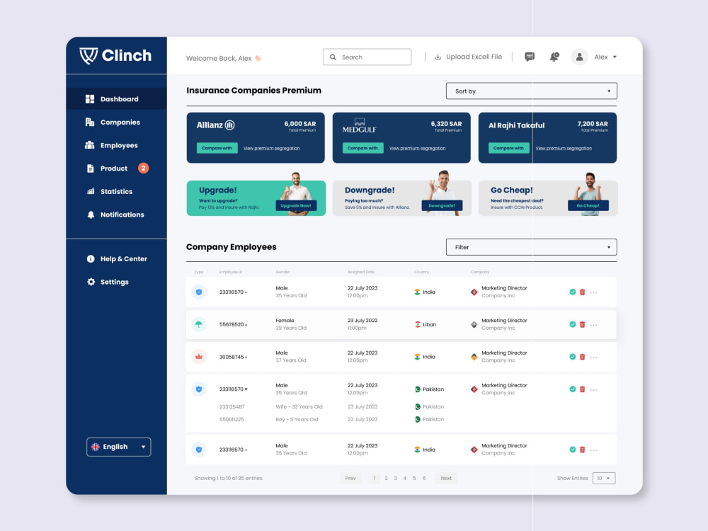 Dashboard Design UI/UX SAAS  App Upwork