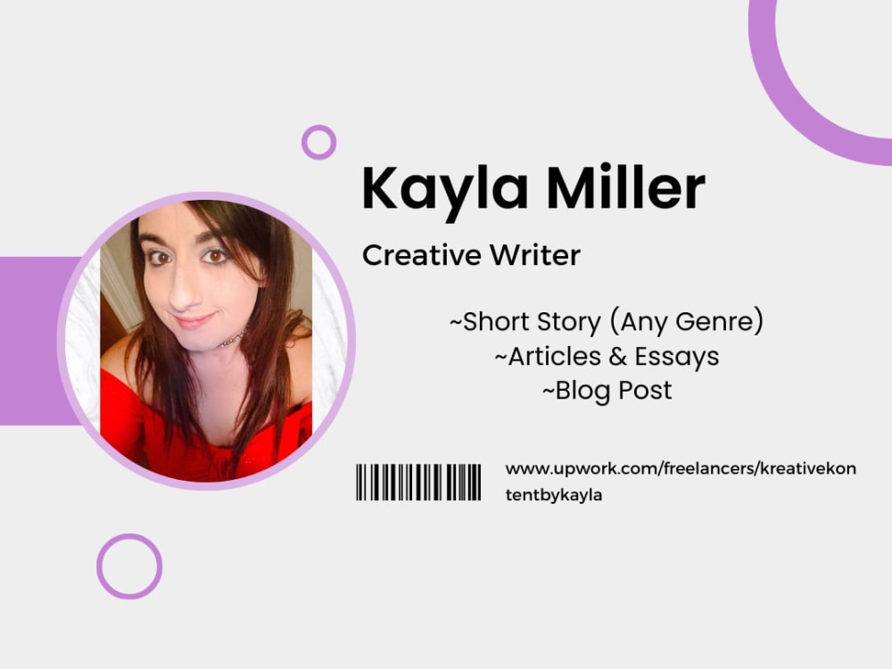 A creative custom wrote short story Upwork