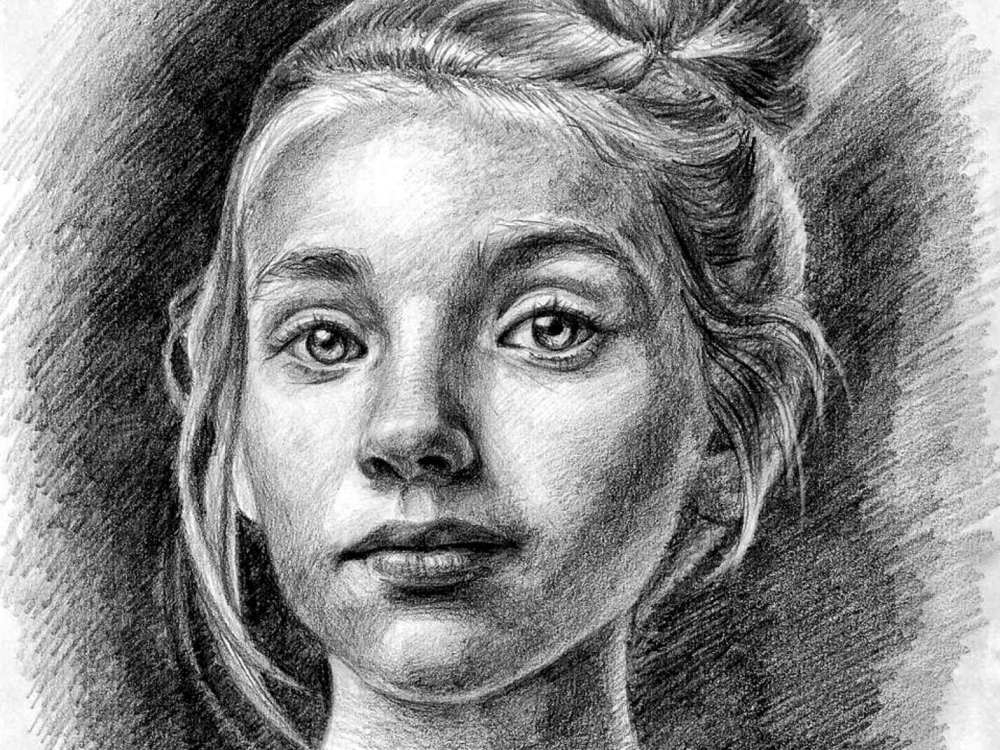 Professional Realistic Sketch Pencil Drawing on Paper Handdrawn