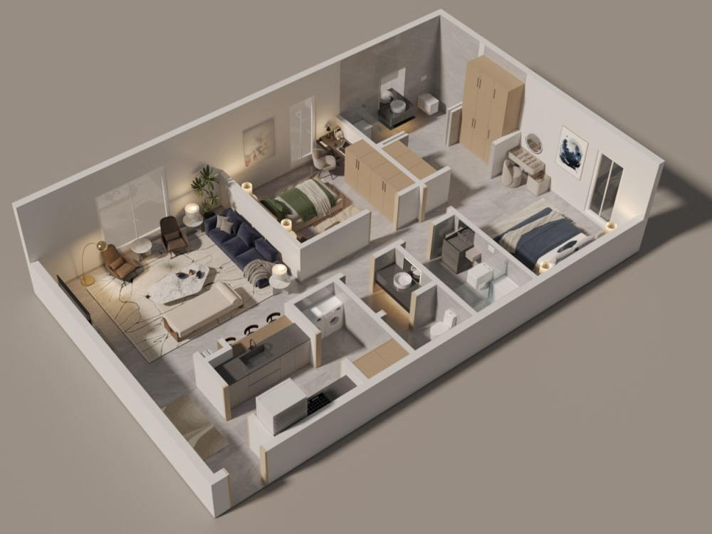 High quality photorealistic 3D floor plan rendering of your spaces | Upwork