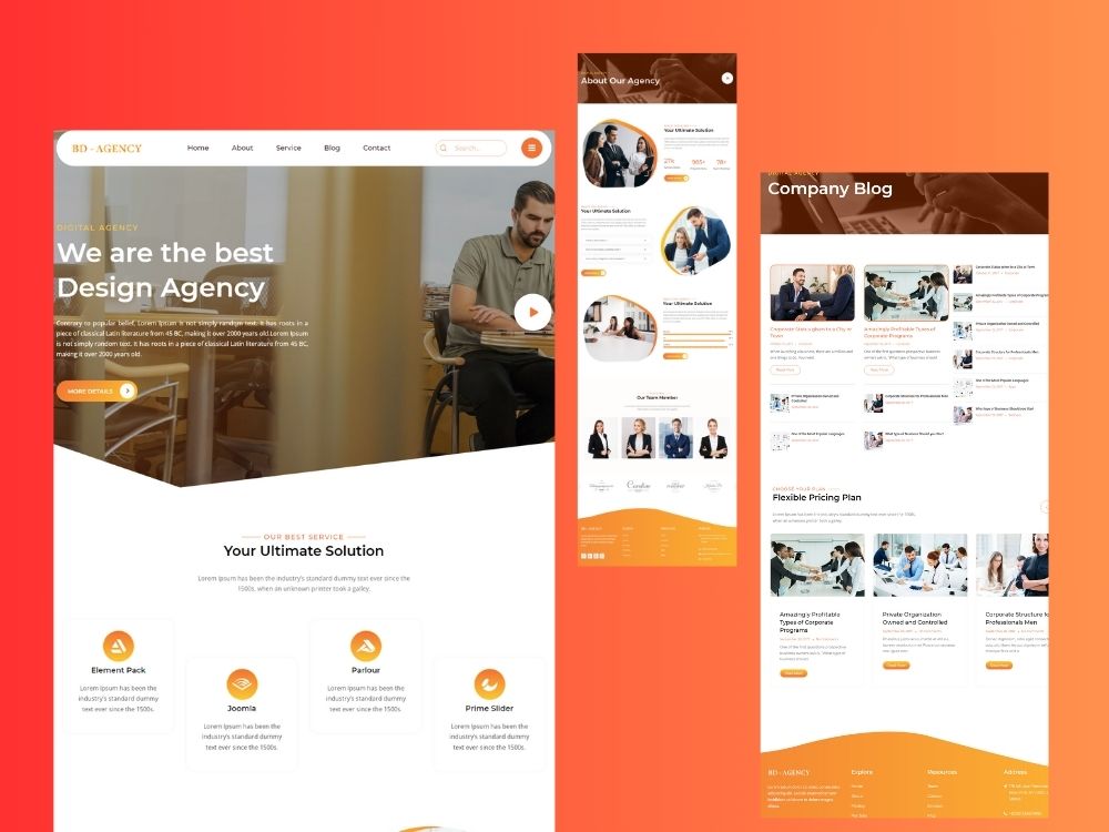 Create a responsive wordpress website design or landing page | Upwork