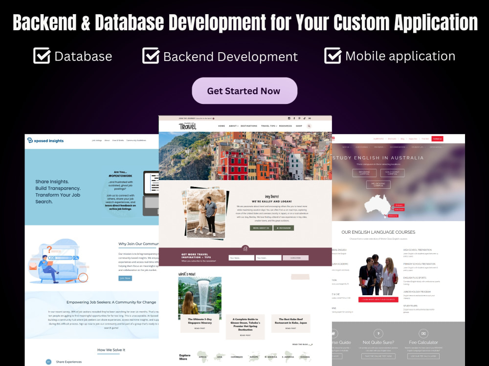 Backend & Database Development for Your Custom Application | Upwork