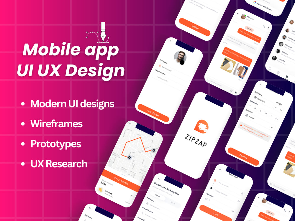 Responsive Mobile App UI/UX designs for your Brand's identity | Upwork
