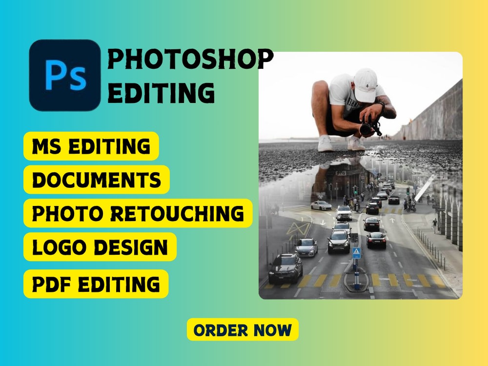 HD quality Photoshop Document Management, MS editing and photo