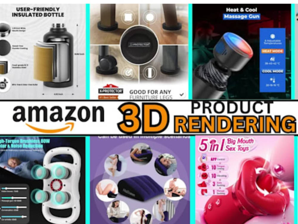 Realistic amazon 3d product rendering photorealist photography product ...