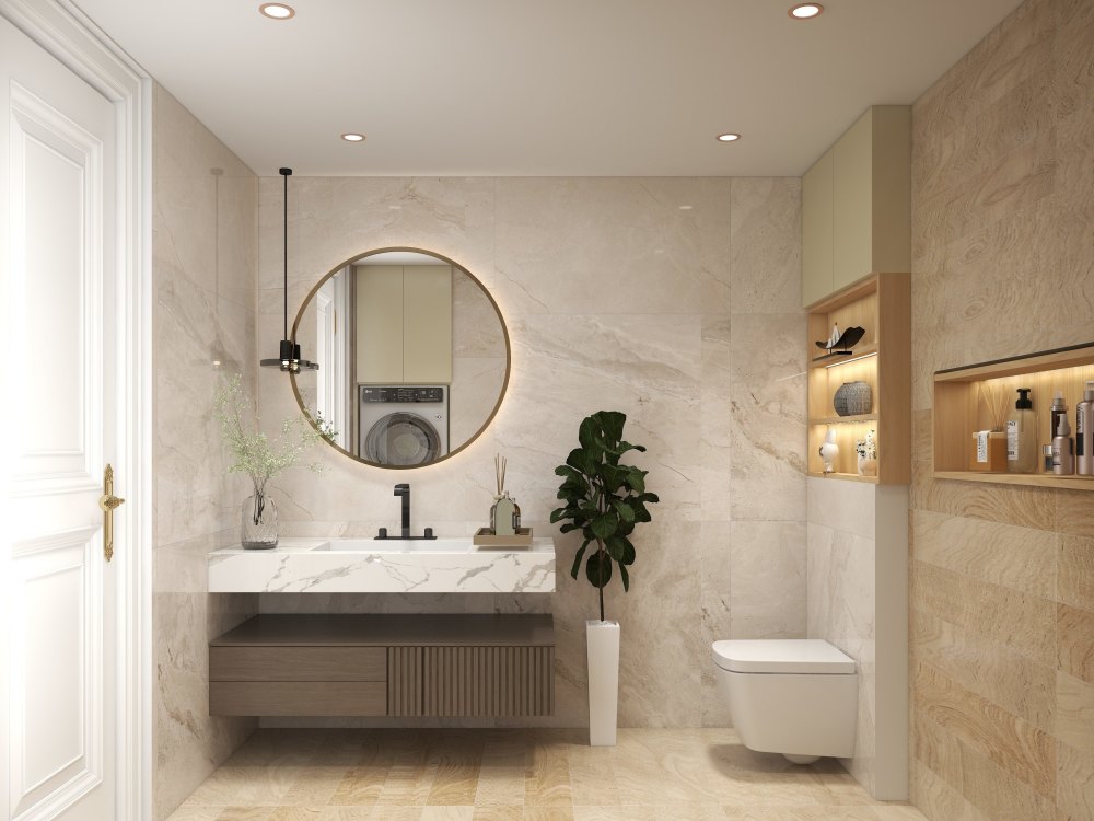 3D rendering bathroom design and bathroom remodel | Upwork