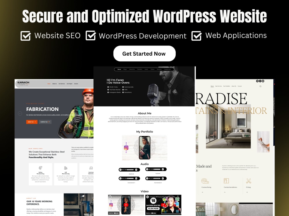 A secure and Optimized WordPress Website | Upwork