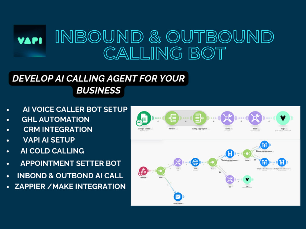 Vapi ai calling agent gohighlevel automation, ghl chatbot, | Upwork