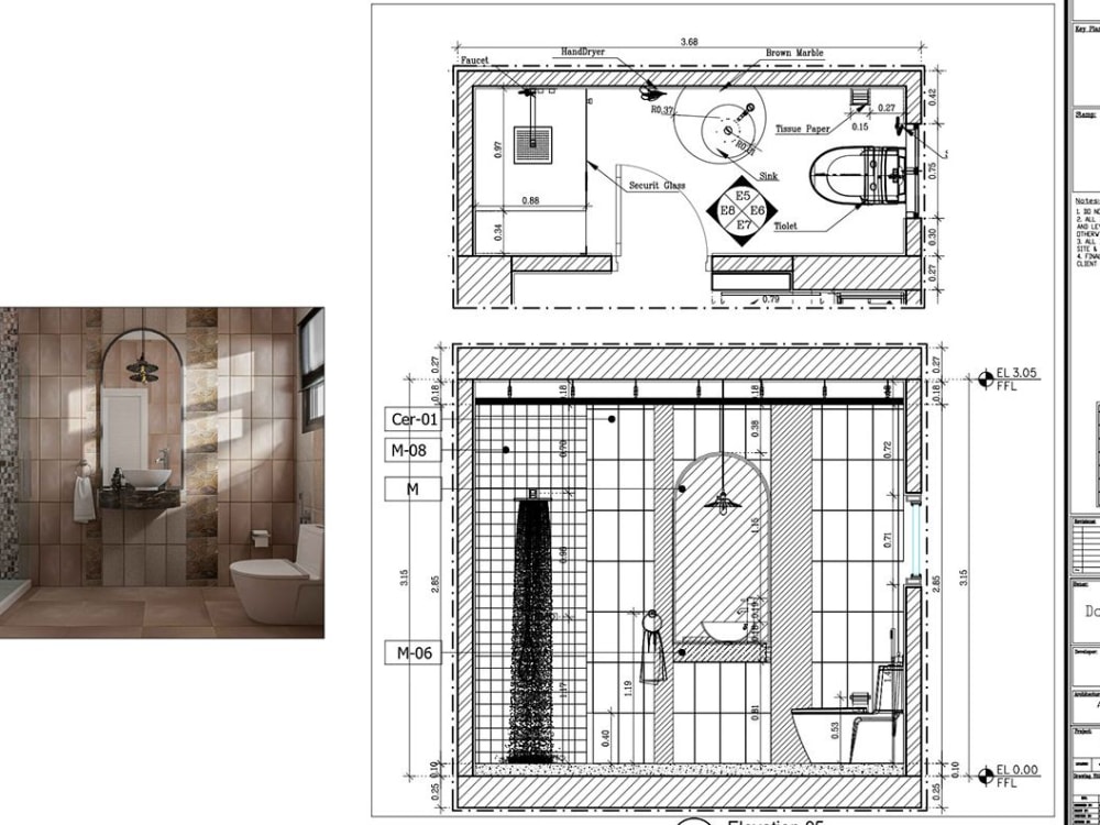 Shop drawings, sections ,elevations for your interior design | Upwork