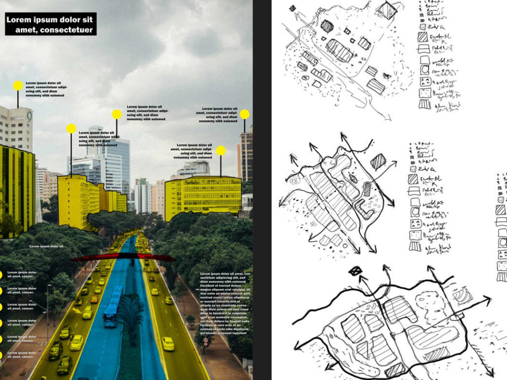 Architectural diagram, mapping, site analysis,3d model Concept ...