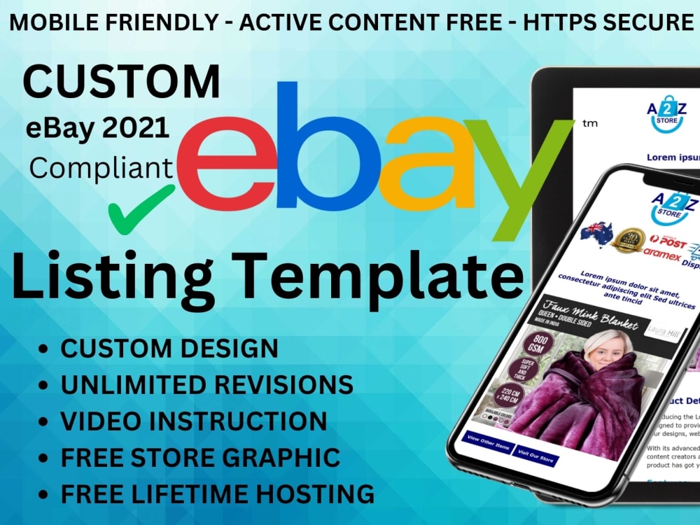A custom responsive ebay listing template, ebay store | Upwork