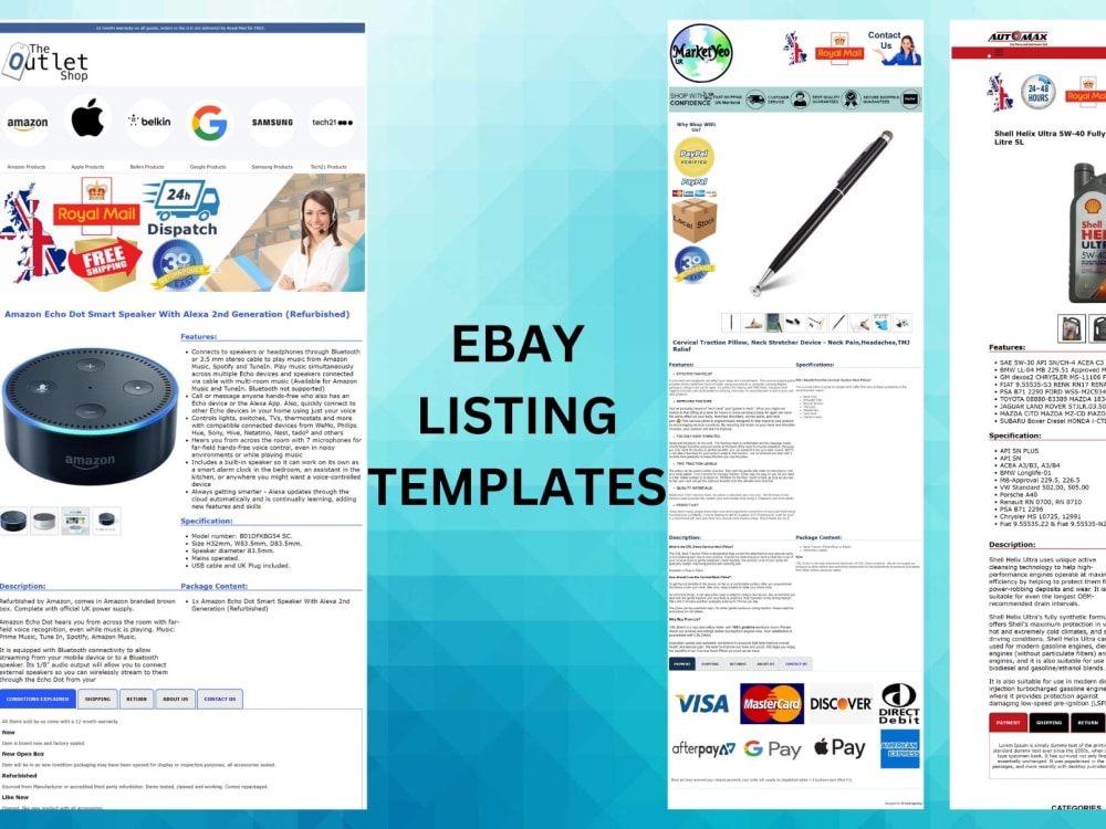 A custom responsive ebay listing template, ebay store | Upwork