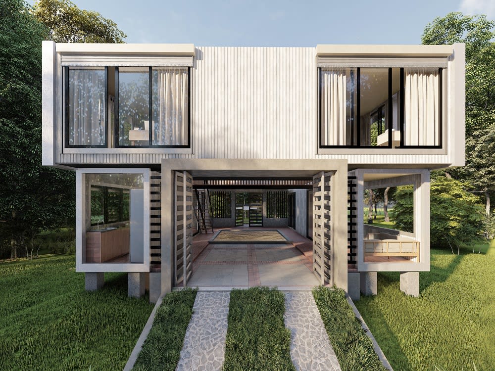 3D Container House Design With Exterior And Interior Design | Upwork