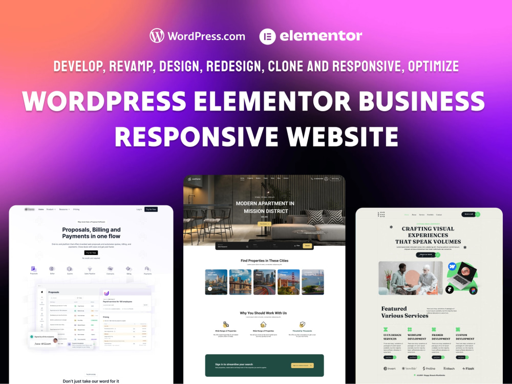 Develop revamp design redesign clone and responsive optimize wordpress ...