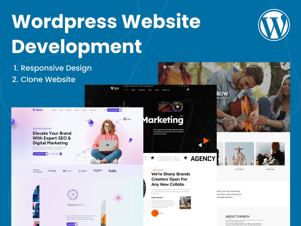 A modern and mobile friendly WordPress website | Upwork