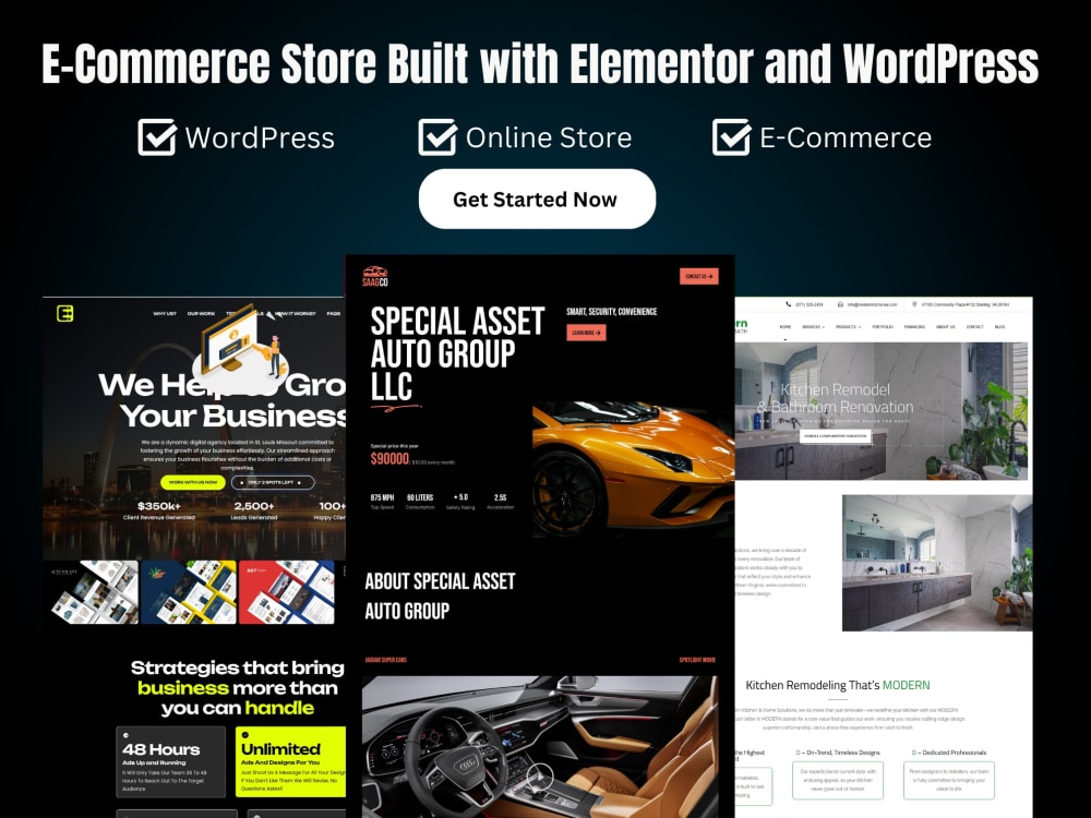 An E-Commerce Store Built with Elementor and WordPress | Upwork