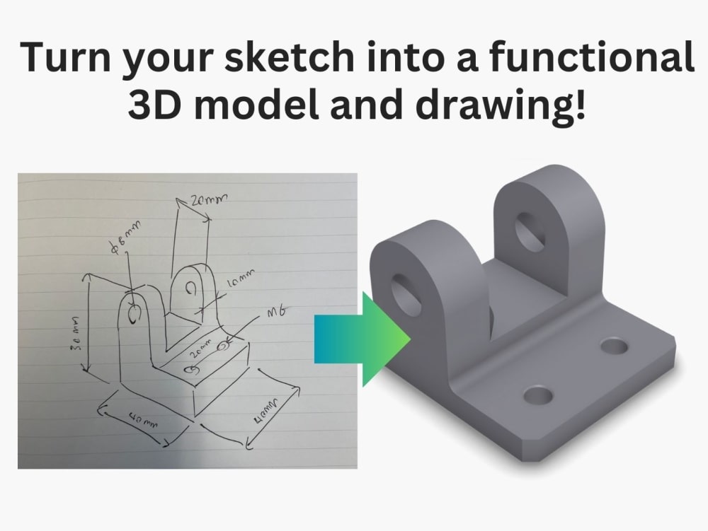 Precise 3D Models & 2D Drawings from Your Sketches | Upwork