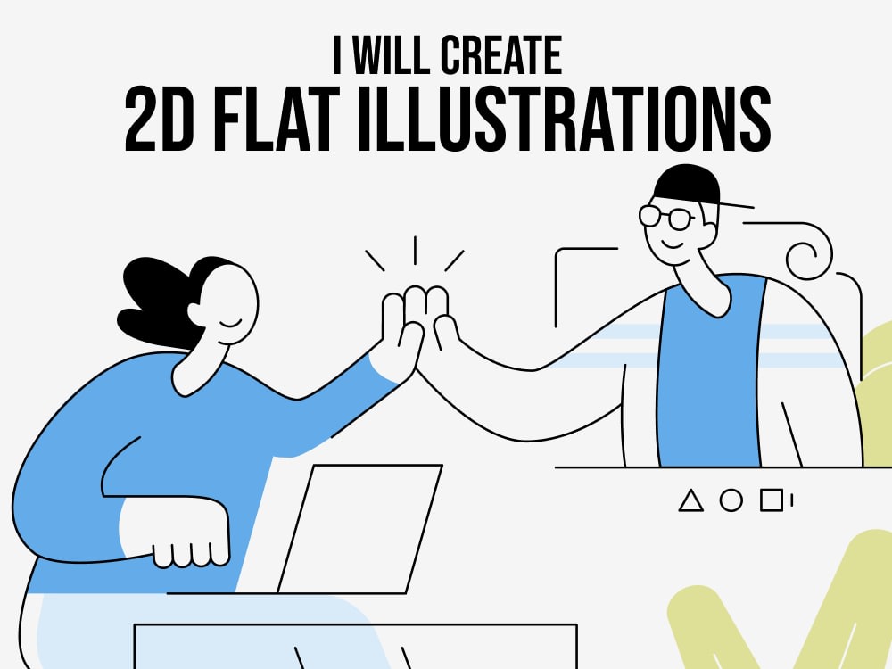 Professional 2D illustration for website | Upwork