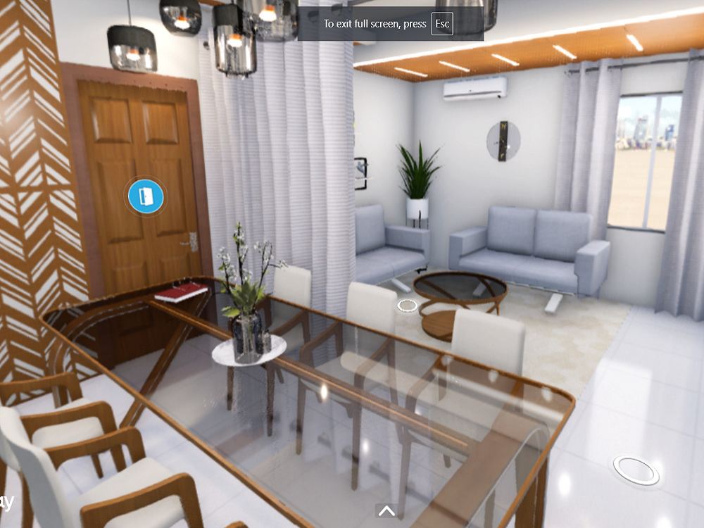 Interactive 360 virtual tour for interior/exterior design or real place ...