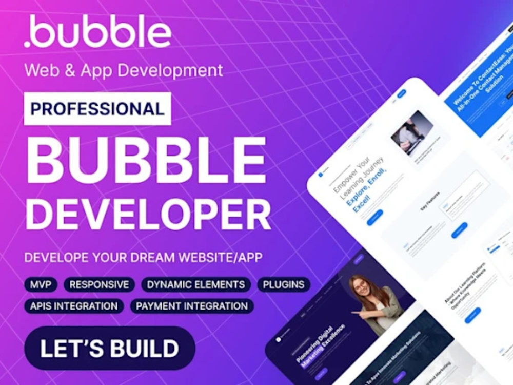 Bubble Developer| Bubble io | Bubbleio | Adalo for Mobile and Web App ...